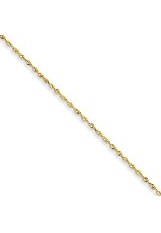 delightful small diamond cut extra rope gold baby necklace